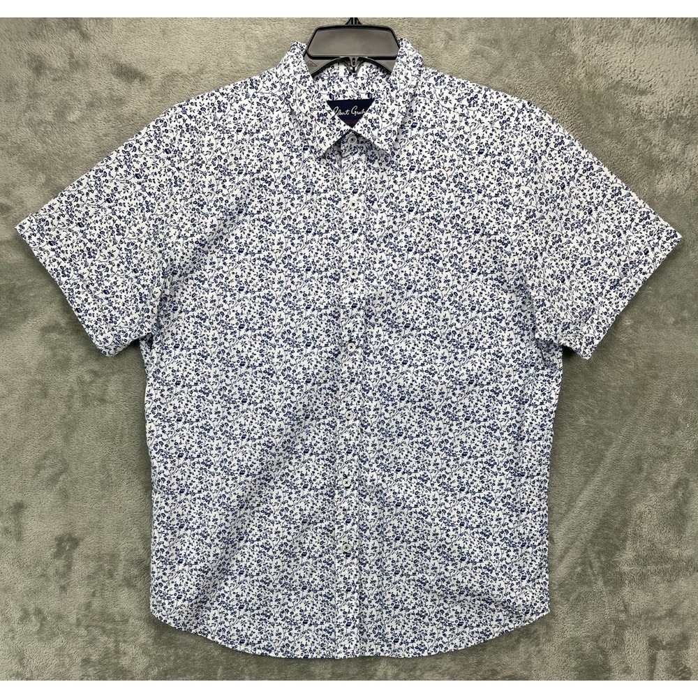 Robert Graham Modern Americana Shirt XL Floral Short‎ Sleeve Cuffed Button Up